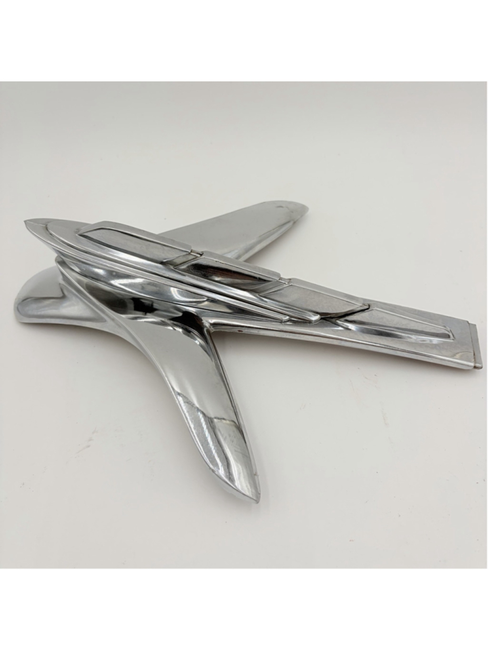 Mopar 1347320 Plymouth Hood Ornament 1951-52 Chrome Flying Ship Used